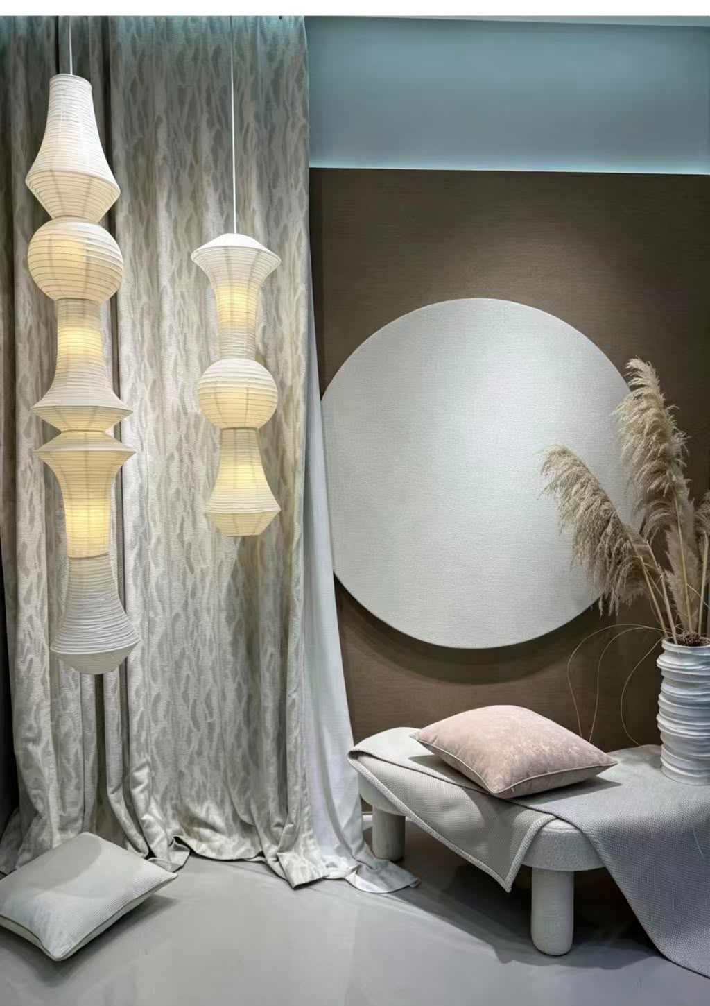 Contemporary curtain and seating interior